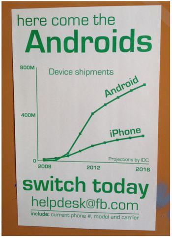 Facebook sugiere a sus empleados que usen Android para tratar de crear un producto mejor