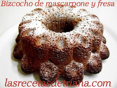 Bizcocho de Mascarpone y Fresa