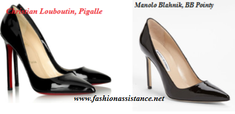 Zapatos Pigalle, de Louboutin y BB Pointy, de Manolo Blahnik. Parecidos razonables