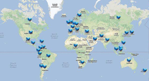 Tworldy, las tendencias de Twitter por ciudad y país en Google Maps