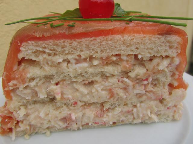 Pastel de salmón y langostinos