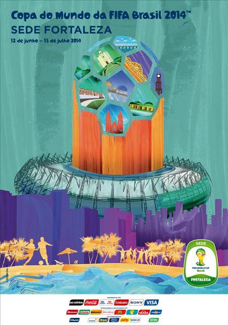 Los carteles de las 12 sedes mundiales de Brasil 2014
