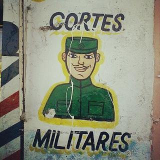 Army hairdressers. Mexico