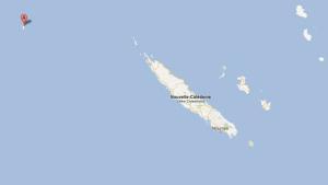 La supuesta isla 'Sandy' estaba al noroeste de Nueva Caledonia, en el Mar de Coral cercano a Australia (Tomado de Google Maps).