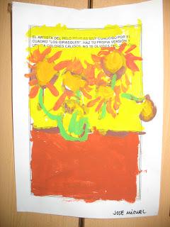 Los girasoles en tres pasos