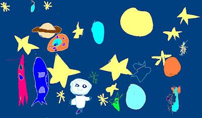 PAISAJE ESPACIAL CON PAINT