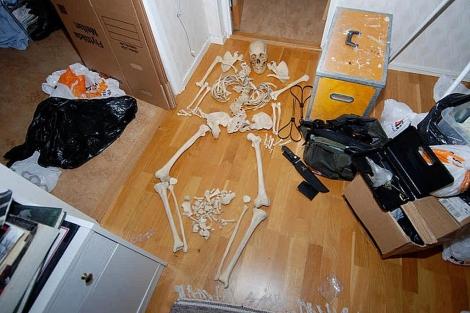 El esqueleto humano con el que la mujer sueca mantuvo relaciones. | Afp