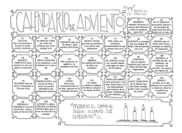 CALENDARIO DE ADVIENTO: DIC - 2012