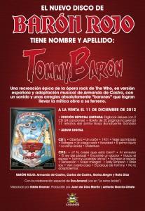 BARON ROJO: NUEVO TRABAJO “TOMMY BARON”