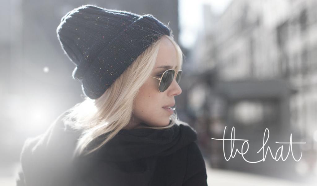 WINTER TRENDS; KNITTED HATS.-