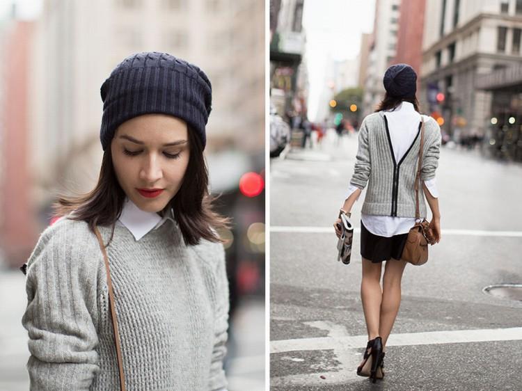 WINTER TRENDS; KNITTED HATS.-