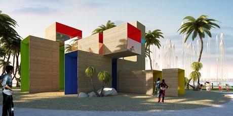 A-cero Projects A-cero presenta una propuesta de espacio lúdico-centro comercial en Emiratos Árabes Unidos