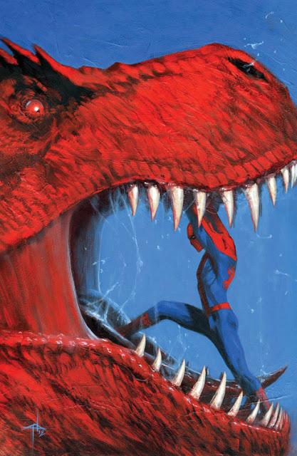 Spider-Man vs Devil Dinosaur (Gabriele Dell'Otto)