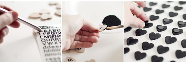 DIY: Abecedario de corazones imantados