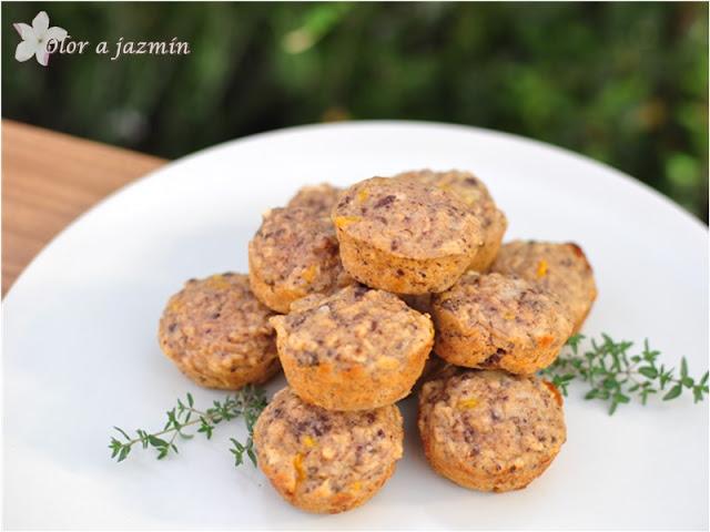 Mini magdalenas de manzana y morcilla
