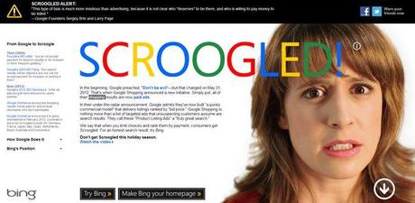 Scroogled, nuevo sitio de una campaña de Microsoft en contra de Google