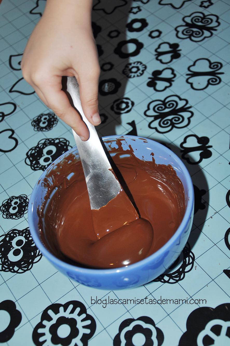 Piruletas de chocolate