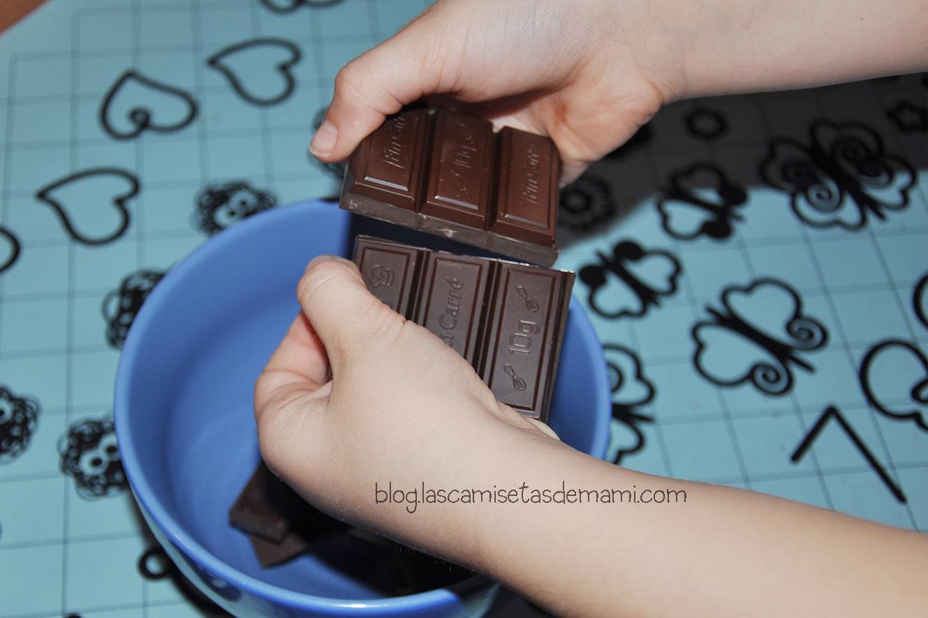 Piruletas de chocolate