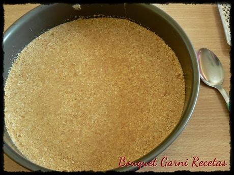 Cheesecake de naranja y frambuesas