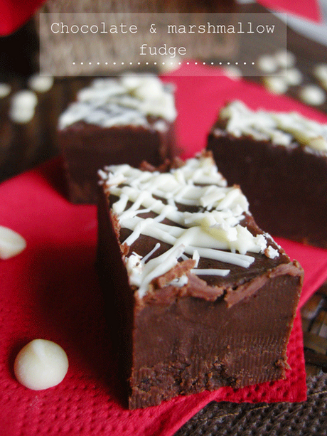 Chocolate and marshmallow fudge [dulce de azúcar]