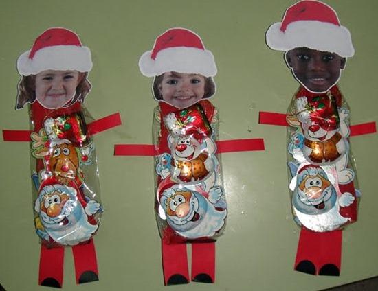 Regalar un Papá Noel personalizado rellena de chocolatinas