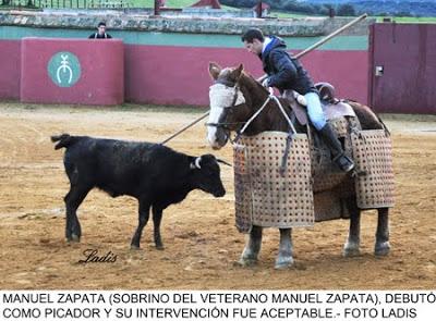 TENTADERO EN VILLALOBILLOS:SEIS ALUMNOS DE LA ESCUELA TAURINA DE CÓRDOBA PRACTICAN CON DOS ERALAS DE RAMÓN SÁNCHEZ