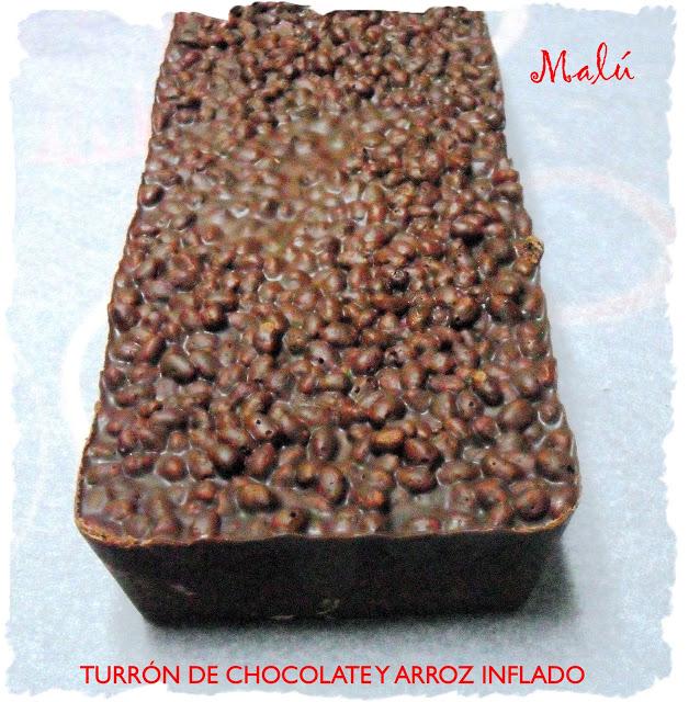 TURRON DE CHOCOLATE Y ARROZ INFLADO