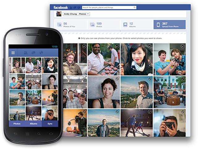 Carga automática de fotos con Facebook App