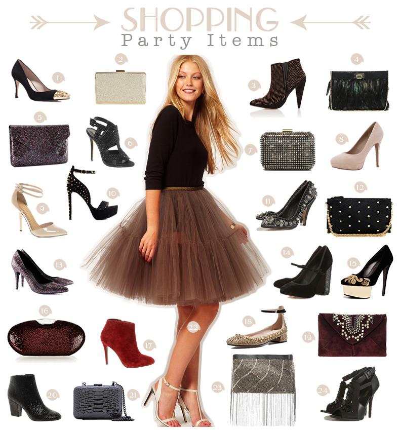 SHOPPING BAG PARTY ITEMS