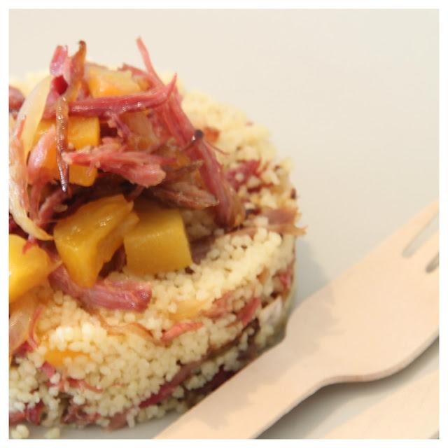 cous-cous de confit de pato - duck confit cous-cous