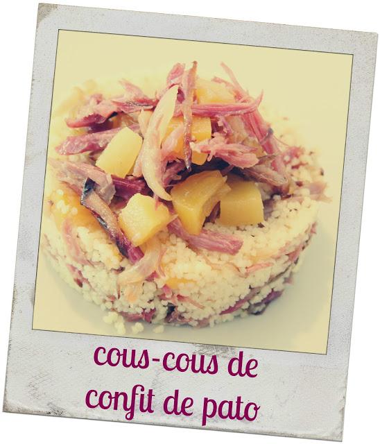 cous-cous de confit de pato - duck confit cous-cous