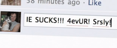 Internet Explorer habla mal de si mismo.