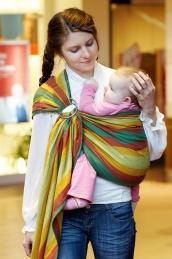 De compras con portabebés bandolera lenny lamb ergonomica fulares portabebes