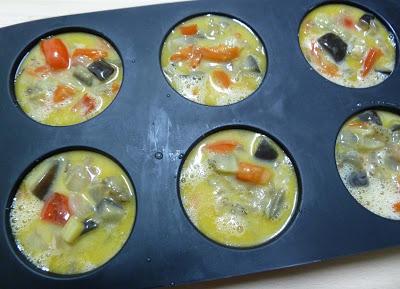 Minitortillas de verduras al horno