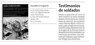 Diario de Menorca, libro El pueblo en la guerra de Sofia Fedórchenko 2 de diciembre de 2012