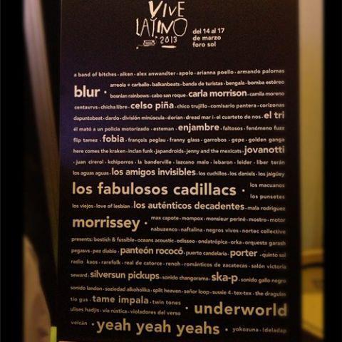 Cartel del Vive Latino 2013