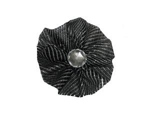 TOCADO DE FIESTA PLATA-NEGRO