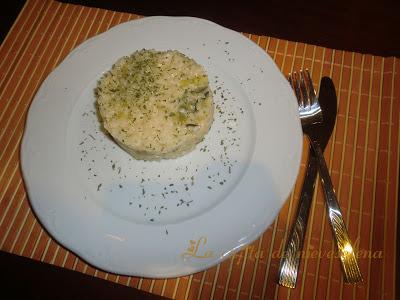 Risotto de ajetes y calabacines