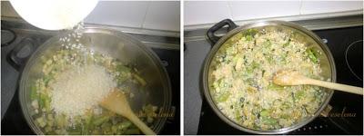 Risotto de ajetes y calabacines