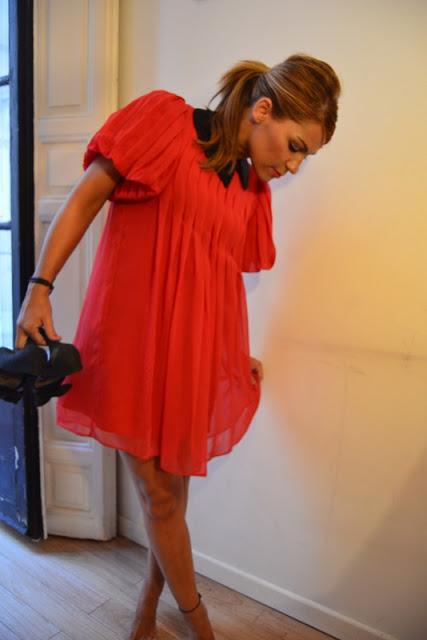 Un vestido rojo. Look Blancanieves.