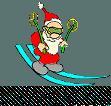 Papa Noel esquiando blog (Gadget para Navidad)
