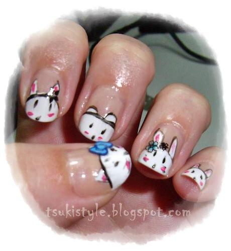 #16 Nail Art# Bunny Obsession