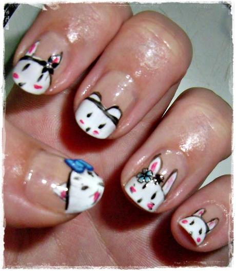 #16 Nail Art# Bunny Obsession