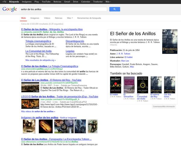 El Gráfico del conocimiento también estará disponible en español