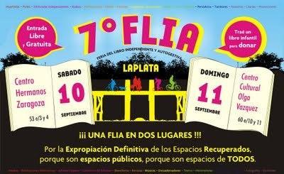 Afiche Septima FLIA LP Color Tinta Verde en la 7° FLIA!