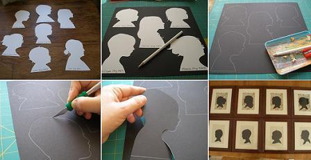 Divertidos cuadros hechos con siluetas