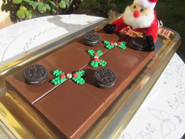 Turrón de chocolate y oreos