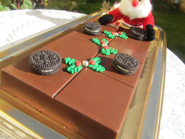Turrón de chocolate y oreos