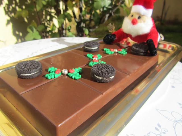 Turrón de chocolate y oreos