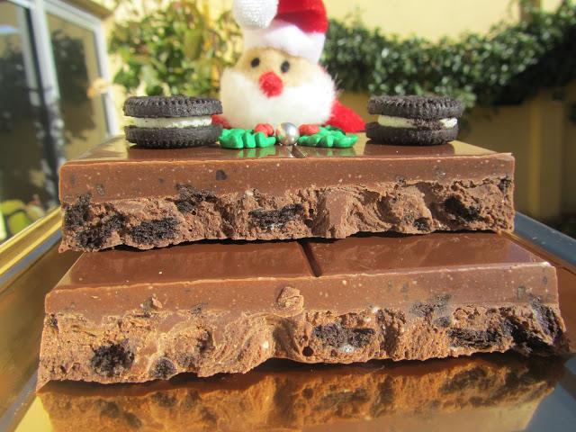 Turrón de chocolate y oreos